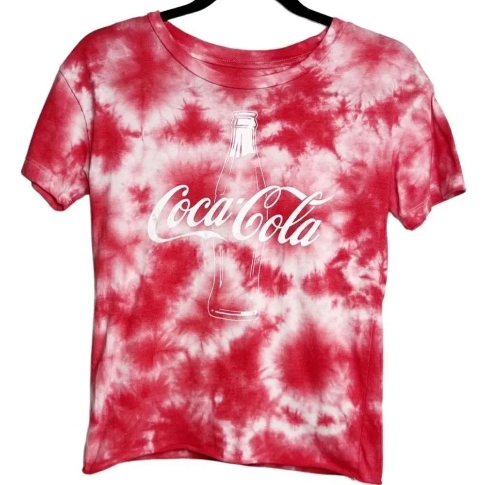 Coca - Cola Tie Dye Short sleeve Shirt Red and White Size XS